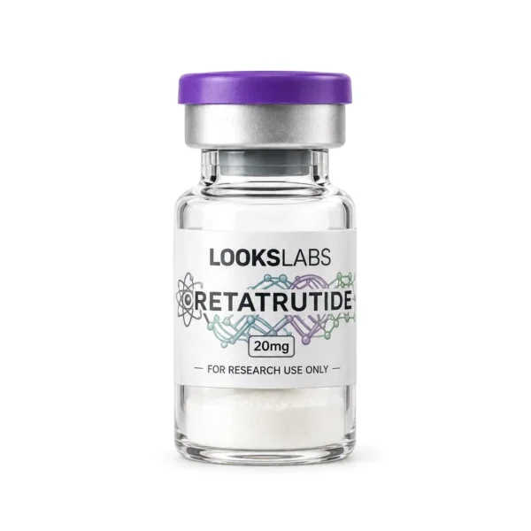 Flacon de Retatrutide 20 mg lyophilisé LooksLabs