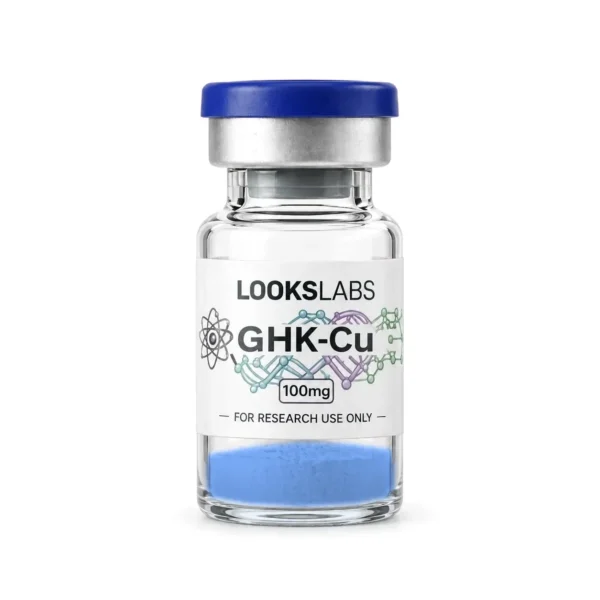 Flacon de GHK-Cu 100 mg lyophilisé LooksLabs