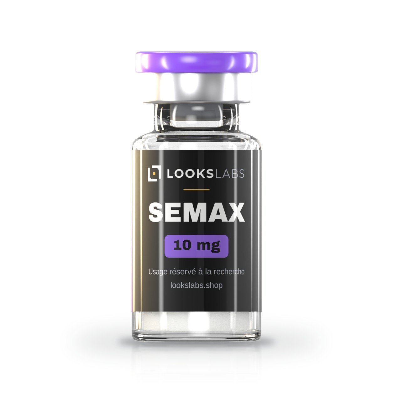 Semax 10 mg : flacon LooksLabs, visuel 3D